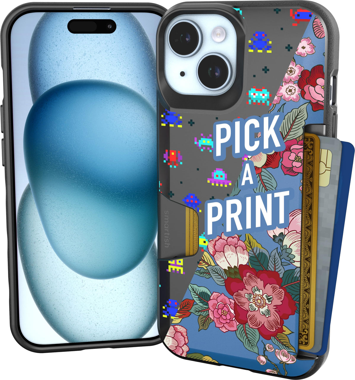 Smartish iPhone 18 Pro/17 Pro Wallet Case, Wallet Slayer V1, Cherry Blossom