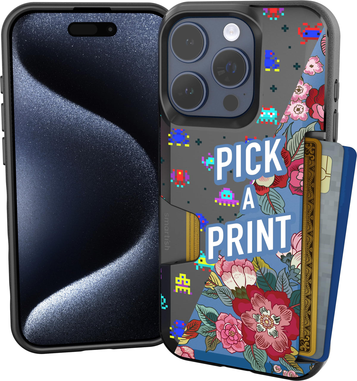 Smartish iPhone 18 Pro/17 Pro Wallet Case, Wallet Slayer V1, Cherry Blossom