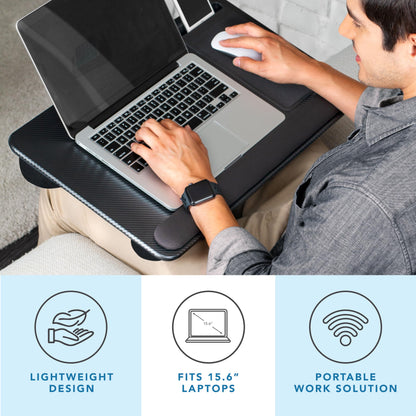 PinkComfort Lap Desk: Device Ledge & Phone Holder