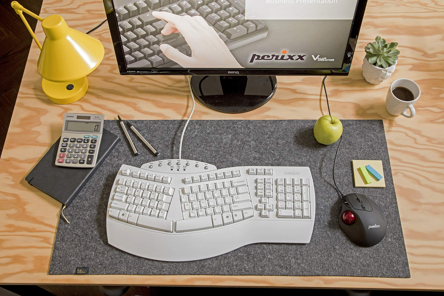 PeriSplit Ergonomic Keyboard with Wrist Rest - Black