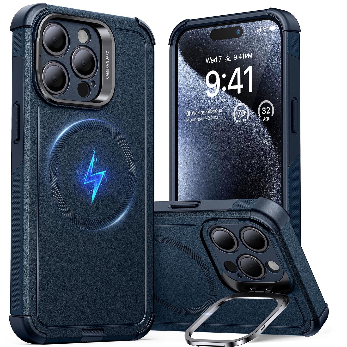 ESR Air Armor: Clear Black Military-Grade iPhone Case