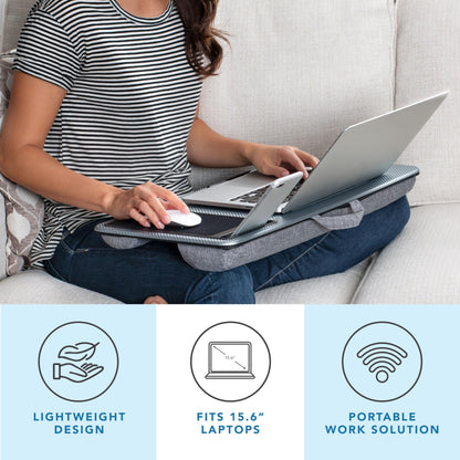 PinkComfort Lap Desk: Device Ledge & Phone Holder