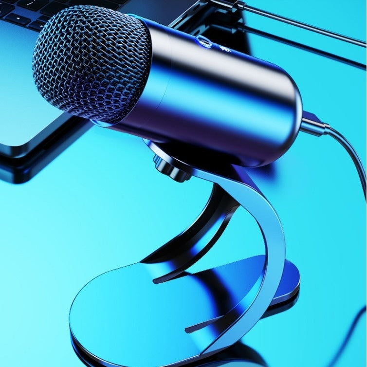 Karaoke Live Microphone Desktop Computer USB Wired Microphone