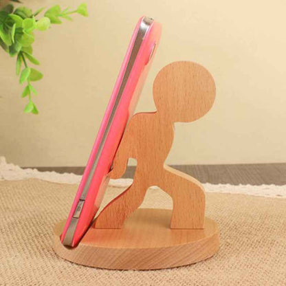 Creative Coin Beech Wood Lazy Phone Holder
