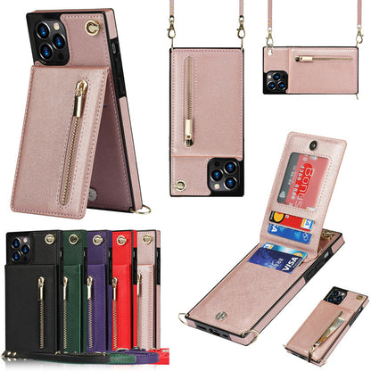 Leather Case Card  12 Messenger Phone Case Explosive Style - Small Enterprise