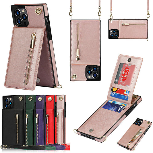 Leather Case Card  12 Messenger Phone Case Explosive Style - Small Enterprise
