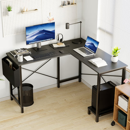 Space-Saving L-Shaped Computer Desk with Storage