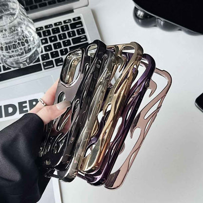 Flame Pattern Electroplating Heat Dissipation Phone Case