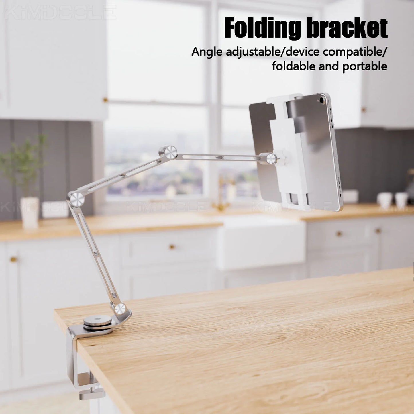 Artpowers Tablet Holder Support for Pad Portable Monitor Holder Phone Stand Laptop Adjustable Rotating Tablet Clip Holder  Mount