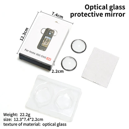 Suitable for Insta360 X4 lens protector, PC rotating scratch resistant panoramic motion camera lens film accessory