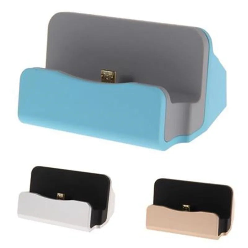 Docking Station Charger For iPhone 14 13Pro Android Type C Desktop Charging Port Sync Cradle Dock Stand Holder Micro USB-C Phone