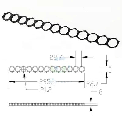 10pcs 21700 Lithium Battery Packs DIY Misalignment Fixed Bracket Assembly Holder Cells Pack Splicable Modular Support Flat Head