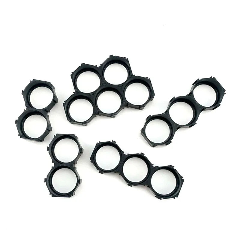 10pcs 18650 Ion Lithium Battery Packs DIY Misalignment Fixed Bracket Assembly Holder Cylindrical Battery Cells Splicable Support