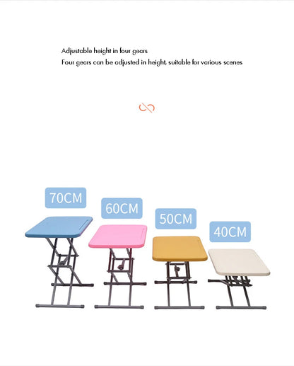 Portable Standing Desk Stand Up Desk Riser, 40cm-70cm Height Adjustable Home Office Folding Desk for Laptop Outdoor Escritorio