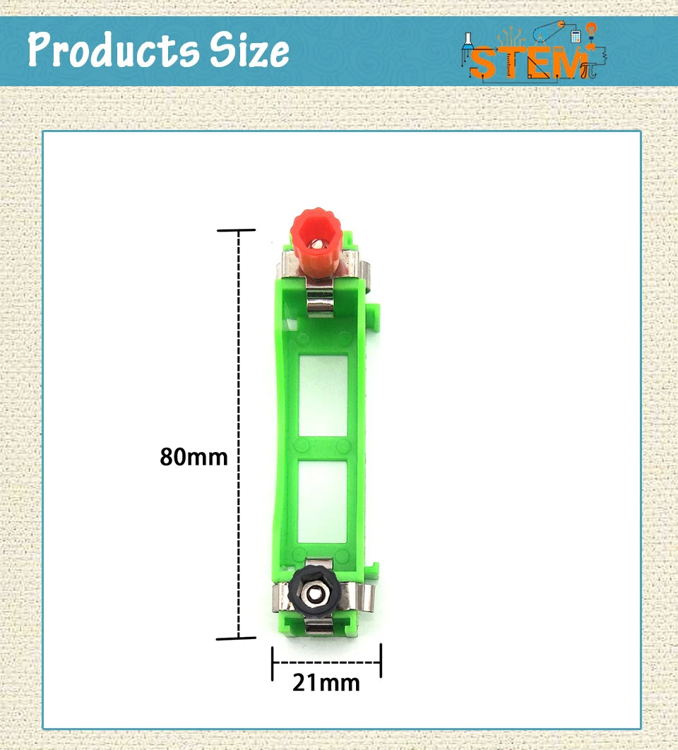 2pcs Plastic Electrical Physical Equipment Experimental Physics 1*AA Battery Packs Box Case Holders