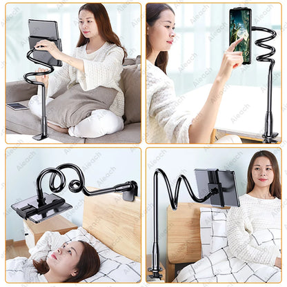 Tablet Bracket for Bed Desk Gooseneck Tablet Stand Flexible Long Arm Clamp 11 inch Tablet Holder For Smartphone Redmi Lenovo Pad