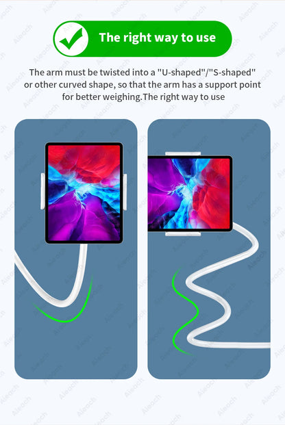 Tablet Bracket for Bed Desk Gooseneck Tablet Stand Flexible Long Arm Clamp 11 inch Tablet Holder For Smartphone Redmi Lenovo Pad