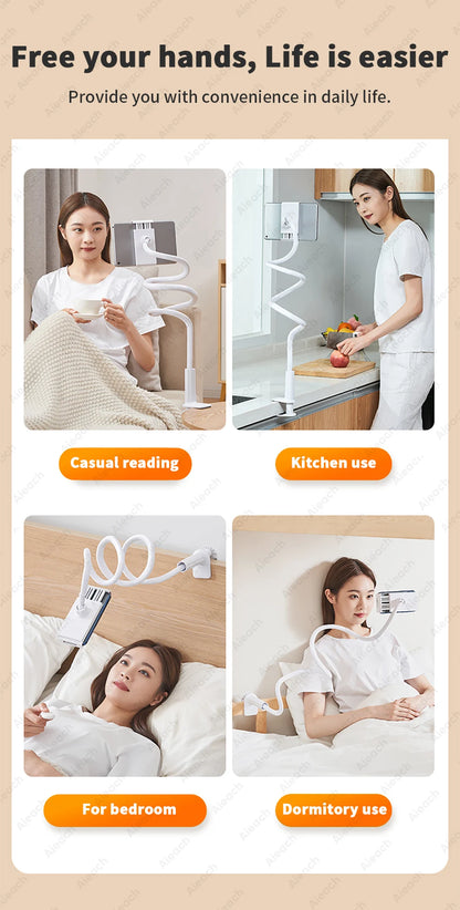 Tablet Bracket for Bed Desk Gooseneck Tablet Stand Flexible Long Arm Clamp 11 inch Tablet Holder For Smartphone Redmi Lenovo Pad