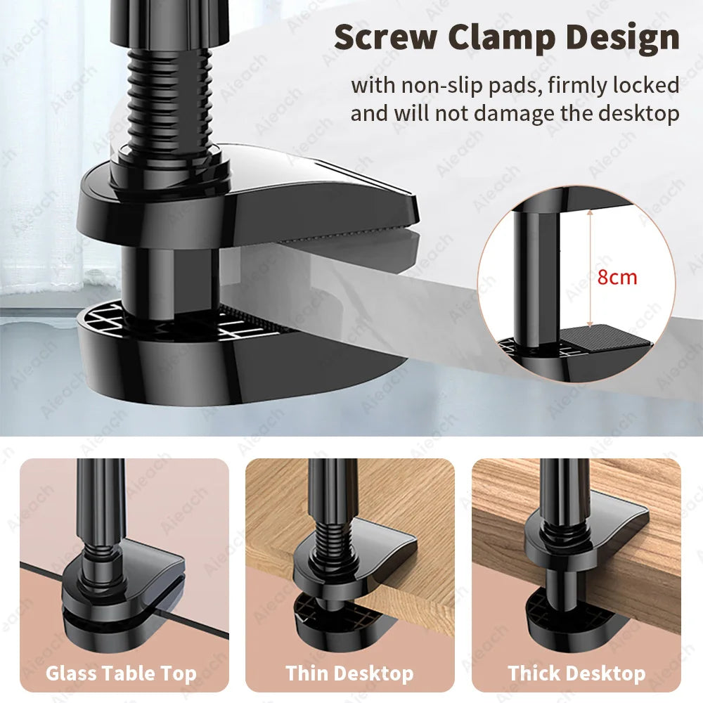 Tablet Bracket for Bed Desk Gooseneck Tablet Stand Flexible Long Arm Clamp 11 inch Tablet Holder For Smartphone Redmi Lenovo Pad