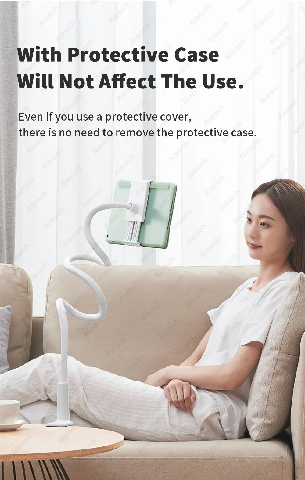 Tablet Bracket for Bed Desk Gooseneck Tablet Stand Flexible Long Arm Clamp 11 inch Tablet Holder For Smartphone Redmi Lenovo Pad