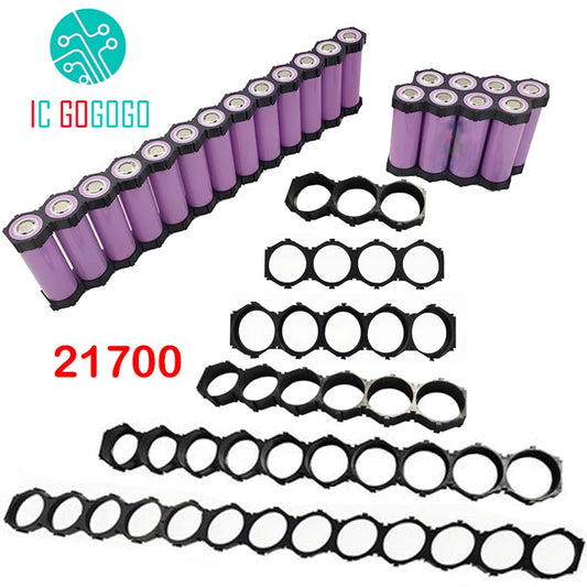 10pcs 21700 Lithium Battery Packs DIY Misalignment Fixed Bracket Assembly Holder Cells Pack Splicable Modular Support Flat Head