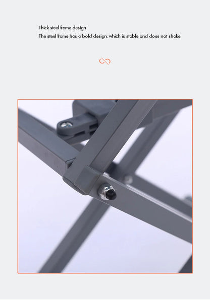 Portable Standing Desk Stand Up Desk Riser, 40cm-70cm Height Adjustable Home Office Folding Desk for Laptop Outdoor Escritorio