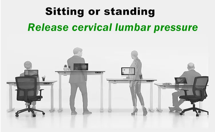 Black or White Electric Stand Up Desk Two/Three Sections Electric Dual Motor Height Adjustable Table Lifting Desk Frame