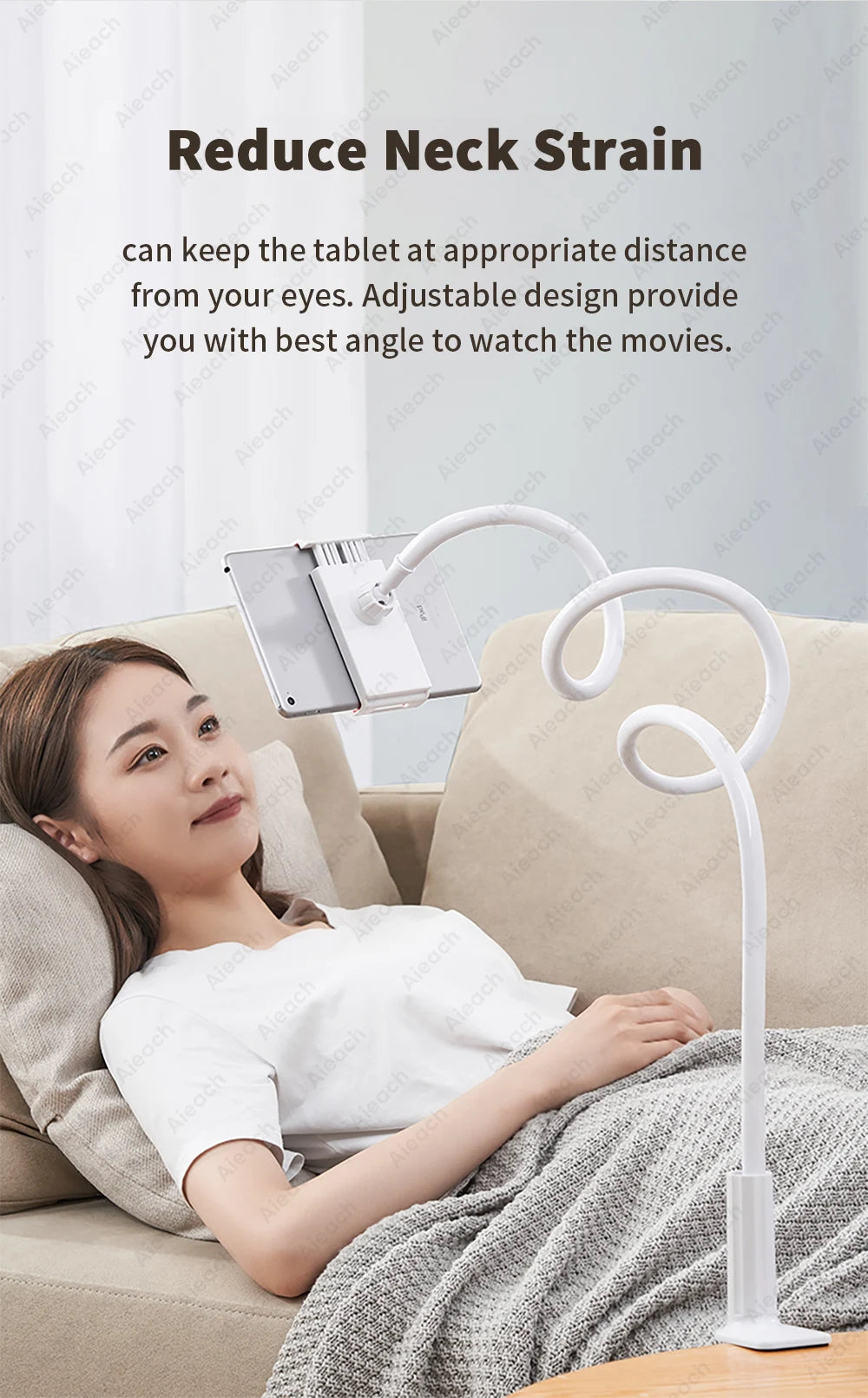 Tablet Bracket for Bed Desk Gooseneck Tablet Stand Flexible Long Arm Clamp 11 inch Tablet Holder For Smartphone Redmi Lenovo Pad