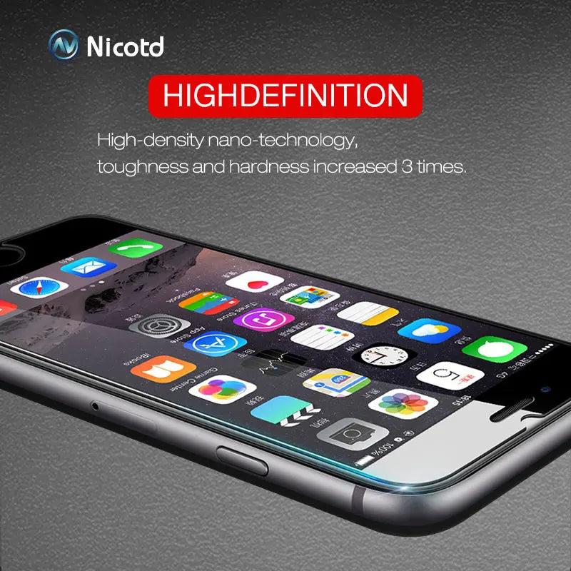 Tempered Glass for iPhone 6 6S Screen Protector for iPhone 7 Plus Glass Film for iPhone 8 plus X 5 5S Protection 12 Pro Max 11