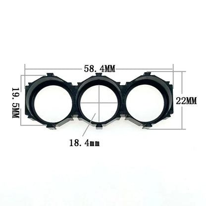 10pcs 18650 Ion Lithium Battery Packs DIY Misalignment Fixed Bracket Assembly Holder Cylindrical Battery Cells Splicable Support