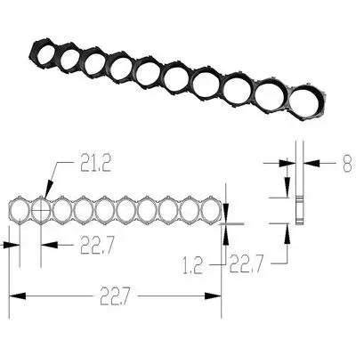 10pcs 21700 Lithium Battery Packs DIY Misalignment Fixed Bracket Assembly Holder Cells Pack Splicable Modular Support Flat Head