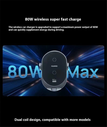 Huawei Super Fast Charge Wireless Car Charger 80W Max Intelligent Induction Air Cooling Heat Dissipation