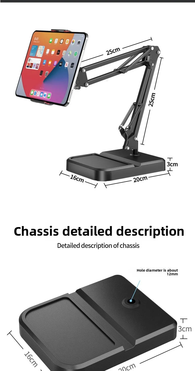 Tablet Stand for Desk iPad Stand Holder ,Foldable Home Office Desk Accessories for iPad Holder Portable Fits iPhone 4-15.9