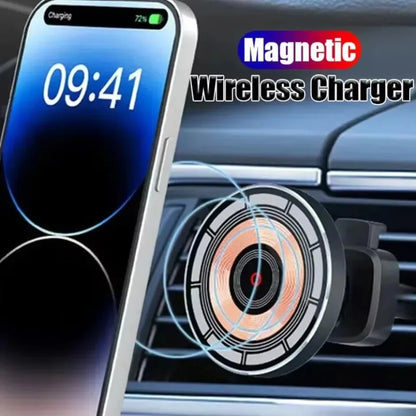 Magnetic Car Wireless Charger 360° Rotation Car Mount for iPhone 12-16 Pro Max Chargers Fast Charging Station Navigation Bracket