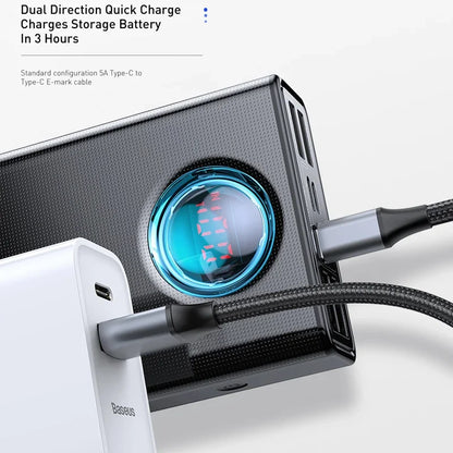 Baseus Power Bank 30000mAh 65W PD3.0 Quick Charging 3.0 FCP SCP Portable External for iPhone 16 15 14 Laptop Tablet Power bank