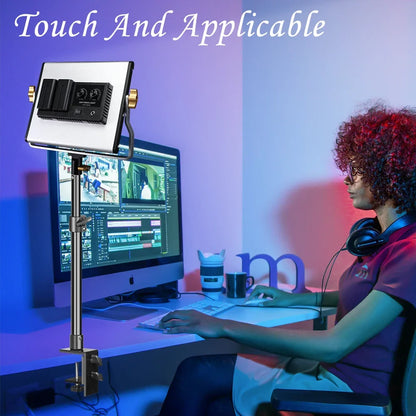 Desk Mount Stand,Adjustable Table Aluminum Light Stand With Standard 1/4 Screw Tip for DSLR Camera, Ring Light, Video Light