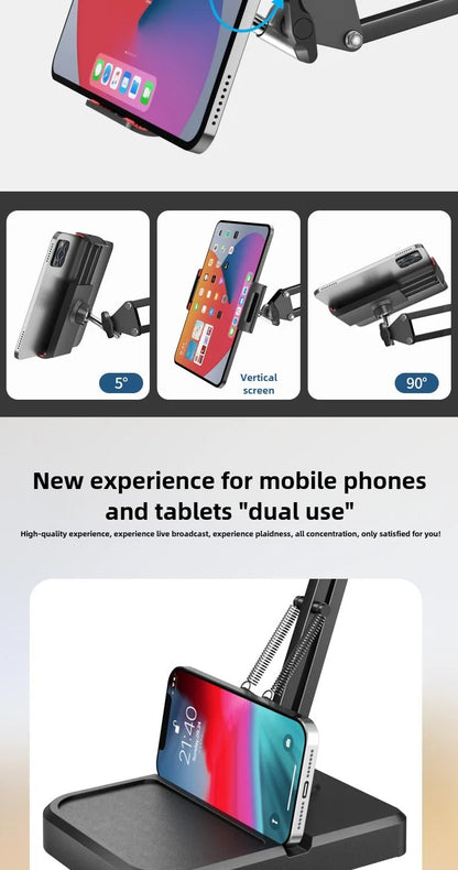 Tablet Stand for Desk iPad Stand Holder ,Foldable Home Office Desk Accessories for iPad Holder Portable Fits iPhone 4-15.9