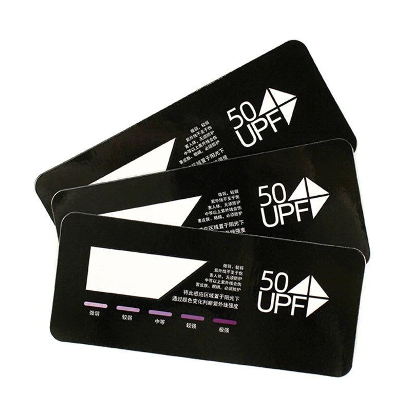Professional UV Test Card UPF50+ Test Card Premium UVB Test Card UV Sanitizer Test Strips Outdoor Sunshine Testing Card F0T6