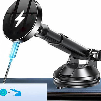 UYUXIO Magnetic Car Mount Charger Windshield Dash Magnet Mobile Phone Holder in Car for iPhone 16 15 Pro Max 14 Plus 13 12