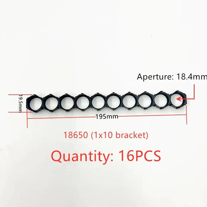 18650 Lithium Battery Packs DIY Misalignment Fixed Bracket Assembly Holder Cells Pack Splicable Modular Support Flat Head