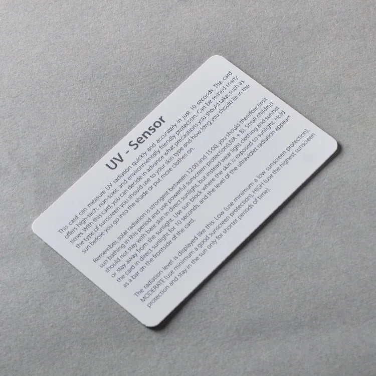 UV Test Card Premium UVB Test Card UV Sanitizer Test Strips For All UVA/UVB/UVC Device Phone Cleaner/UV Sterilizer BB-1