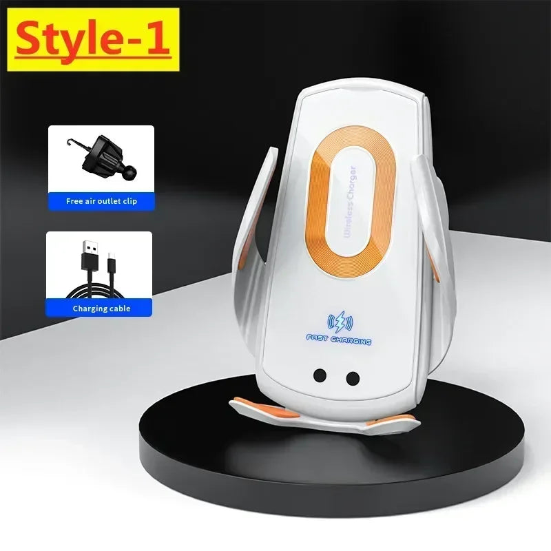 Wireless Car Phone Holder Universal navigation Clip Sensing Open Close Navigation Mount Wireless Charging Automobile Accessori