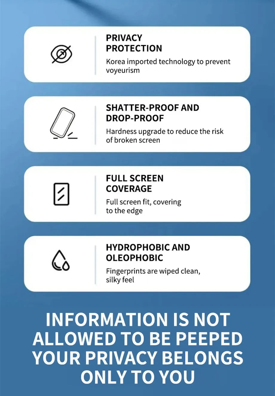 3Pcs Privacy Screen Protector For iPhone 16 15 14 13 12 Pro Max Mini 7 8 Plus Anti-spy Protective Glass For iPhone 16 XXR XS Max