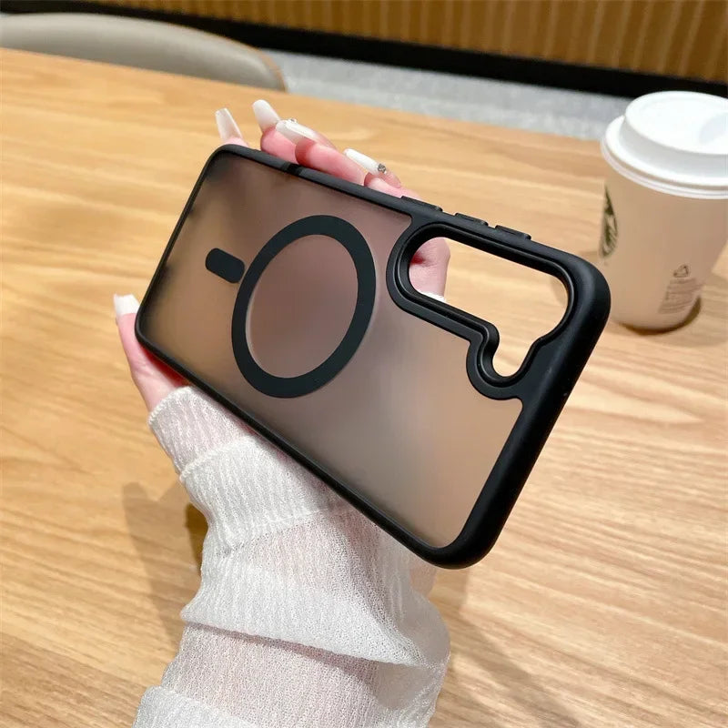 Luxury Matte Translucent Magnetic Phone Case - Smallenterprised 