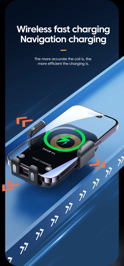 Auto Clamping Wireless Car Charger 15W Fast Charging Car Charger Phone Mount Phone Holder for iPhone 16 15 14 13 12 11 Pro Max