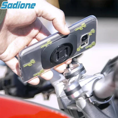 Universal Phone Adapter For Motorcycle Car Bicycle Connect Mobile Phone Adhesive Interface Quick Mount Stickers Compatible SP