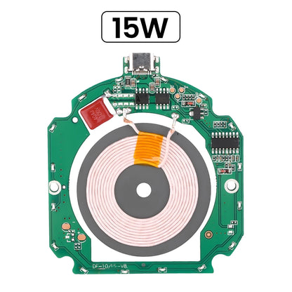 10W 15W High Power Wireless Charger Transmitter Module Type C + Coil for QI Standard Fast Charging Circuit Board with Protection