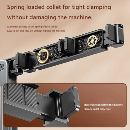 Foldable Bed/Desk Arm Mount Tablet Holder 360° Rotation Adjustable Aluminum Alloy Tablet Stand for IPad iPhone 4-12.9Inch Device