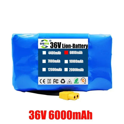 Genuine 36V 12Ah 10s2p Battery Packs Rechargeable Lithium Ion Battery for Electric Self Balancing Scooter HoverBoard Unicycle