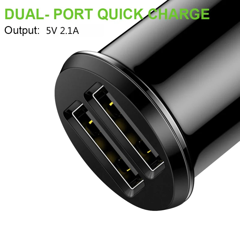 20W Car Charger Double USB 2 Ports Fast Charging USB Mobile Phone Charger Adapter for iPhone Xiaomi Quick Charging Charge in Car